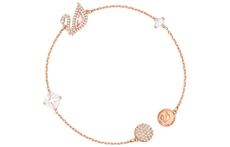 商品[国内直发] Swarovski|施华洛世奇 Dazzling Swan 系列 粉天鹅装饰 精致浪漫 镀玫瑰金色调 手链 女款 粉红色,价格¥577,第10张图片详细描述