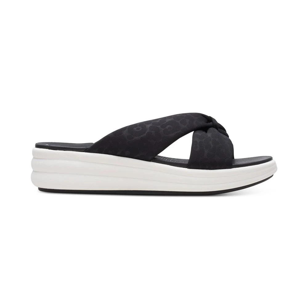 商品Clarks|Women's Cloudsteppers Drift Ave Slip-On Wedge Sandals,价格¥301,第2张图片详细描述