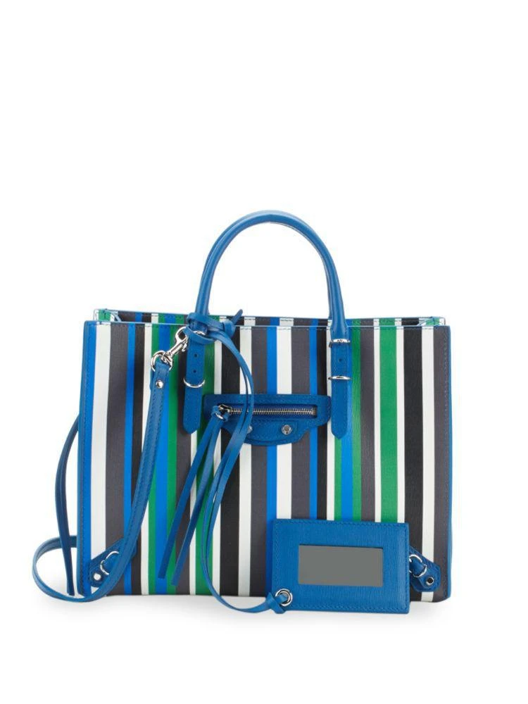 商品Balenciaga|Stripe Leather Tote Bag,价格¥7824,第1张图片