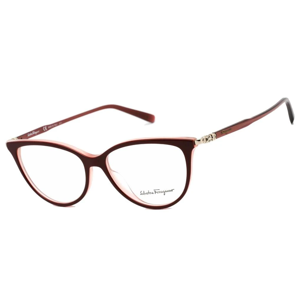 商品Salvatore Ferragamo|Salvatore Ferragamo Women's Eyeglasses - Wine Cat-Eye Plastic Frame | SF2870 606,价格¥445,第1张图片