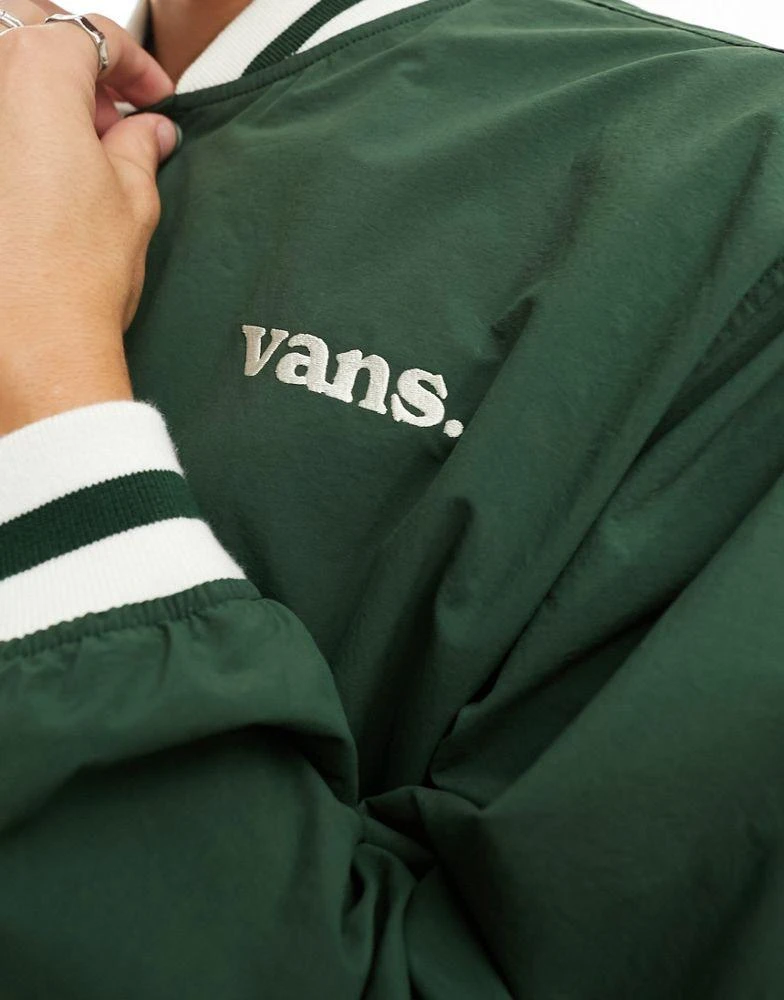 商品Vans|Vans moore varsity bomber jacket in green,价格¥428,第3张图片详细描述