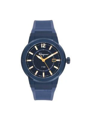 商品Salvatore Ferragamo|44MM Stainless Steel & Silicone Strap Watch,价格¥3947,第1张图片