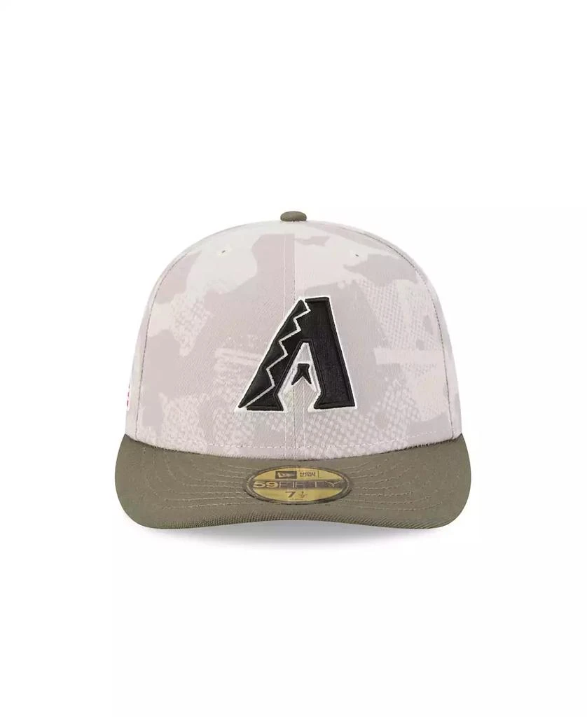 商品New Era|Men's Light Beige/Olive Arizona Diamondbacks 2025 Armed Forces Day 59FIFTY Fitted Hat,价格¥356,第3张图片详细描述