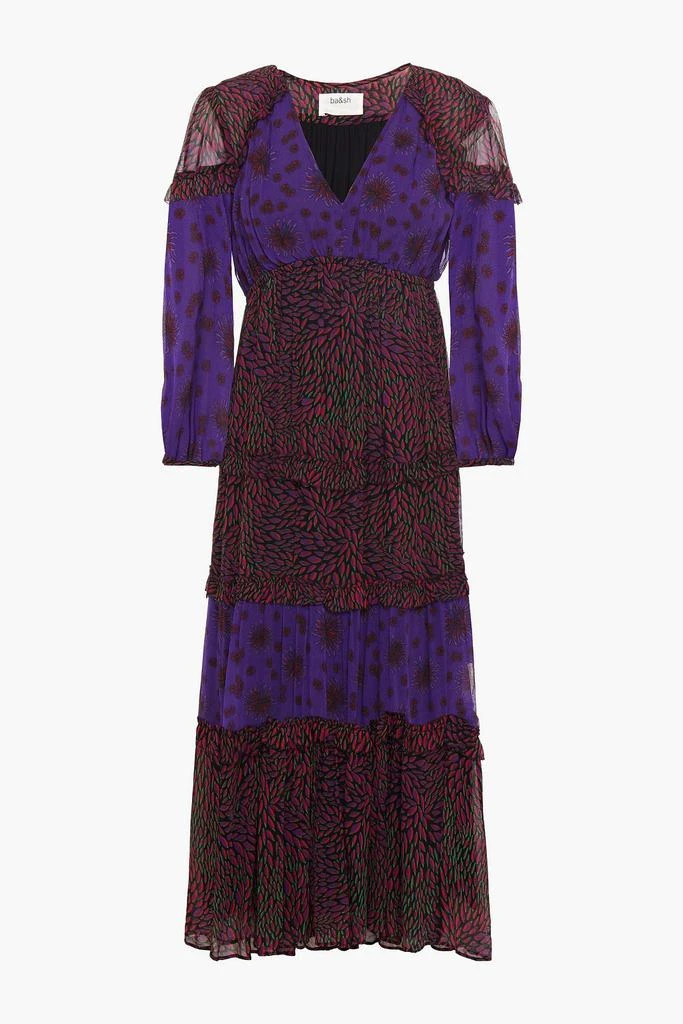 商品ba&sh|Gypsie tiered printed crepon midi dress,价格¥538,第1张图片