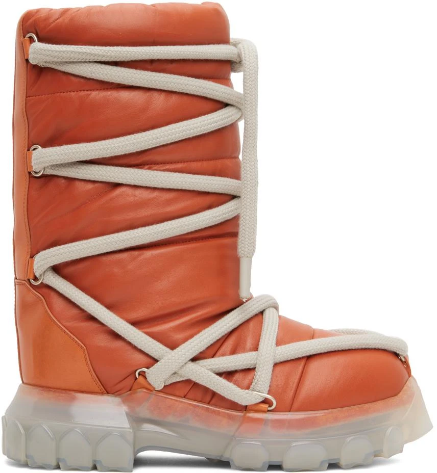 商品Rick Owens|Orange Lunar Tractor Boots,价格¥8700,第1张图片