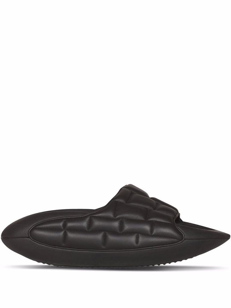 商品Balmain|BALMAIN MEN B-IT-Quilted Sliders Black,价格¥5995,第1张图片