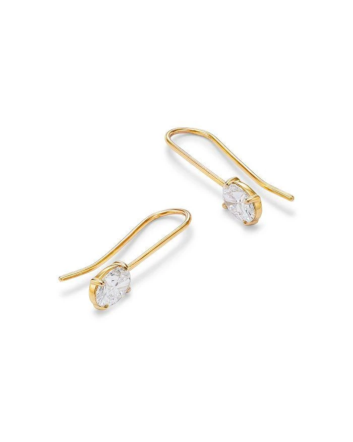 商品Moon & Meadow|14K Yellow Gold Lab Grown Diamond Oval Drop Earrings,价格¥7412,第3张图片详细描述