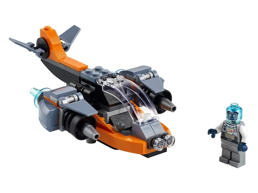 商品LEGO|LEGO Creator 3in1 Cyber Drone 31111 3in1 Toy Building Kit Featuring a Cyber Drone, Cyber Mech and Cyber Scooter, New 2021 (113 Pieces),价格¥75,第1张图片