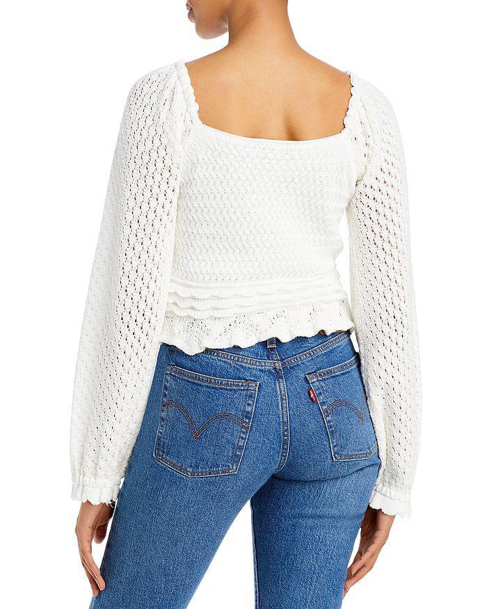 商品AQUA|Pointelle Knit Sweater - 100% Exclusive,价格¥578,第4张图片详细描述