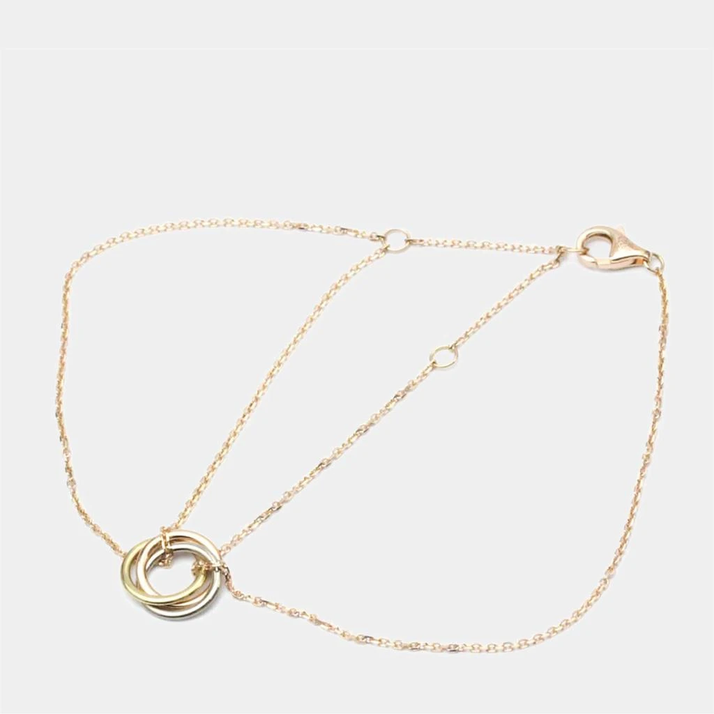 商品[二手商品] Cartier|Cartier Trinity 18K Yellow Rose and White Gold Bracelet 15,价格¥8293,第2张图片详细描述