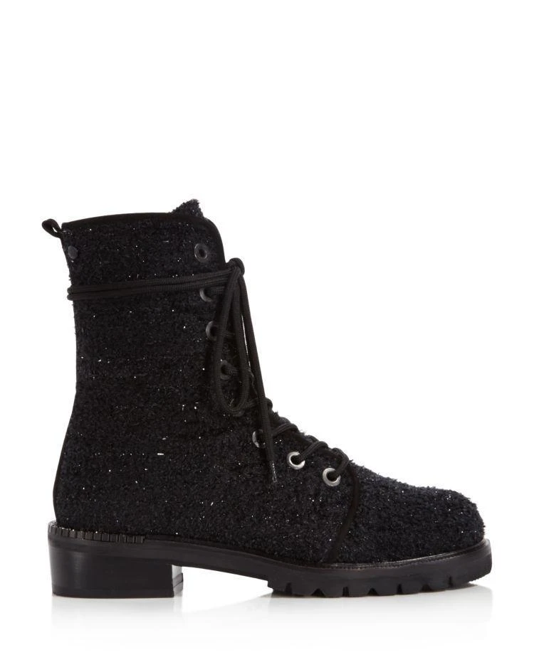 商品Stuart Weitzman|Metermaid Boucl&eacute; Combat Booties - 100% Exclusive,价格¥1790,第2张图片详细描述