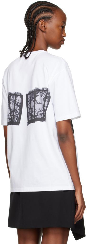 商品Alexander McQueen|White Lace Corset T-Shirt,价格¥2745,第5张图片详细描述