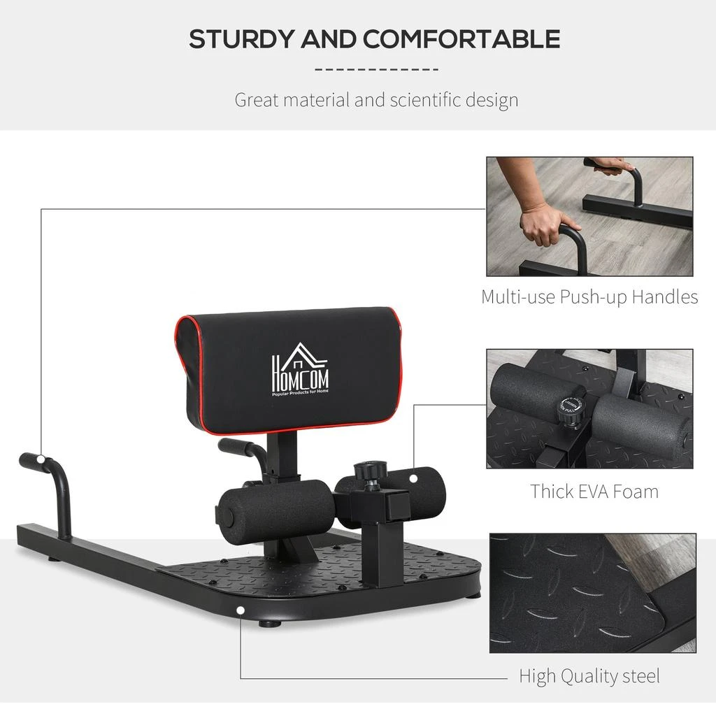 商品Streamdale Furniture|Streamdale 3-in-1 Padded Push Up Sit Up Deep Sissy Squat Machine Home Gym Fitness Equipment,价格¥1575,第4张图片详细描述