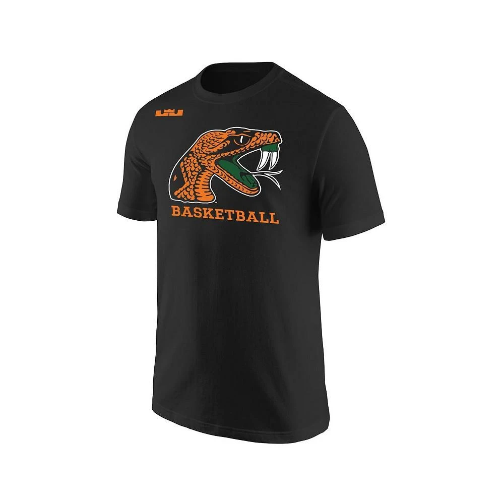 商品NIKE|Men's x LeBron James Black Florida A&M Rattlers Logo Collection Core T-shirt,价格¥143,第3张图片详细描述
