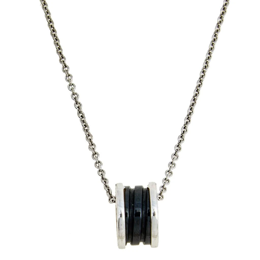 商品[二手商品] BVLGARI|Bvlgari Save The Children B.Zero1 Black Ceramic Silver Pendant Necklace,价格¥1663,第1张图片