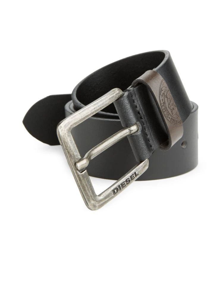 商品Diesel|Engraved Logo Leather Belt,价格¥479,第1张图片