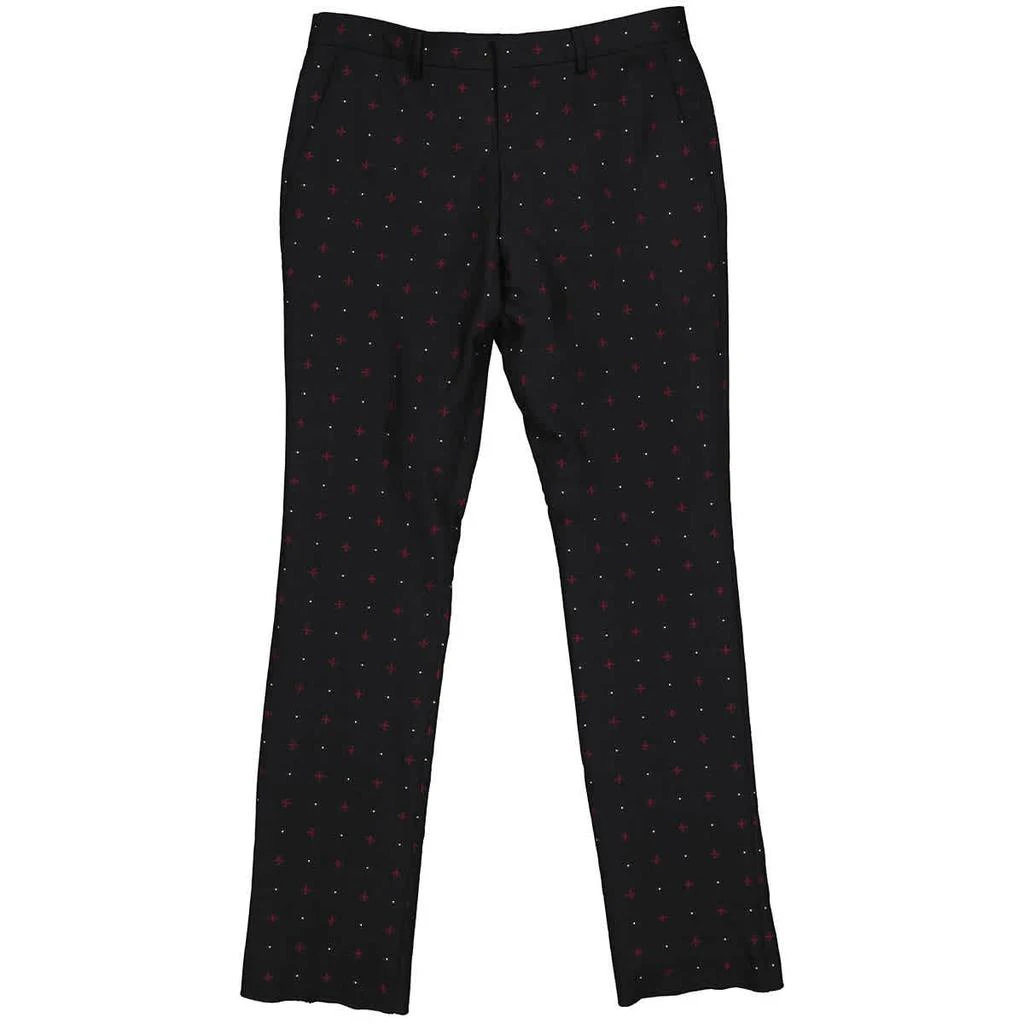 商品Burberry|Men's Black  Classic Fit Fil Coupe Wool Cotton Tailored Trousers,价格¥2303,第1张图片