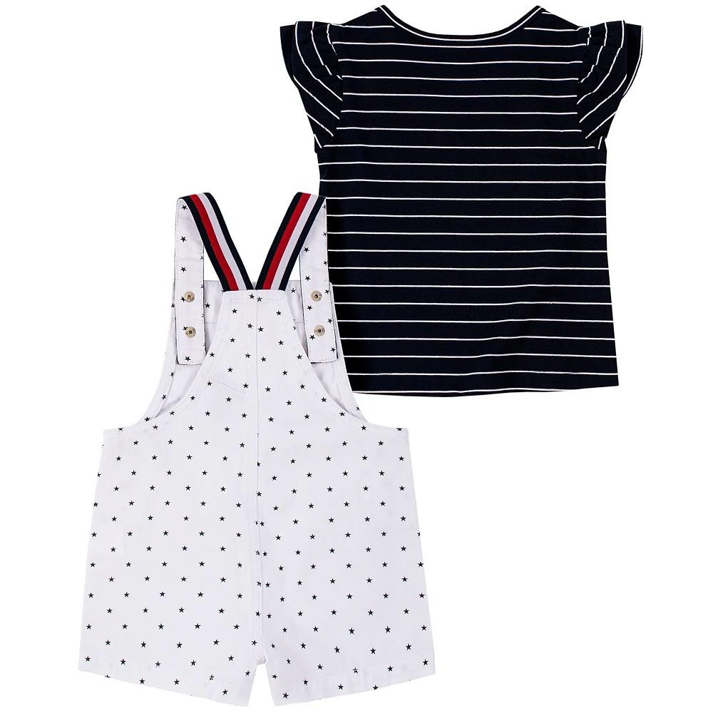 商品Tommy Hilfiger|Baby Girls Stars and Stripes Signature T-shirt and Shortalls, 2 Piece Set,价格¥309,第2张图片详细描述