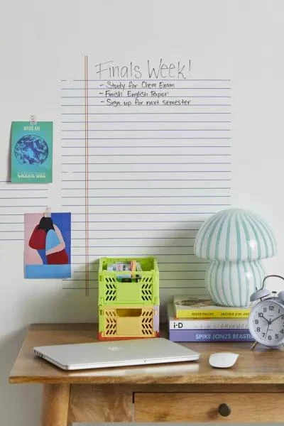 商品Urban Outfitters|Notebook Paper Dry Erase Peel And Stick Giant Wall Decals,价格¥298,第1张图片