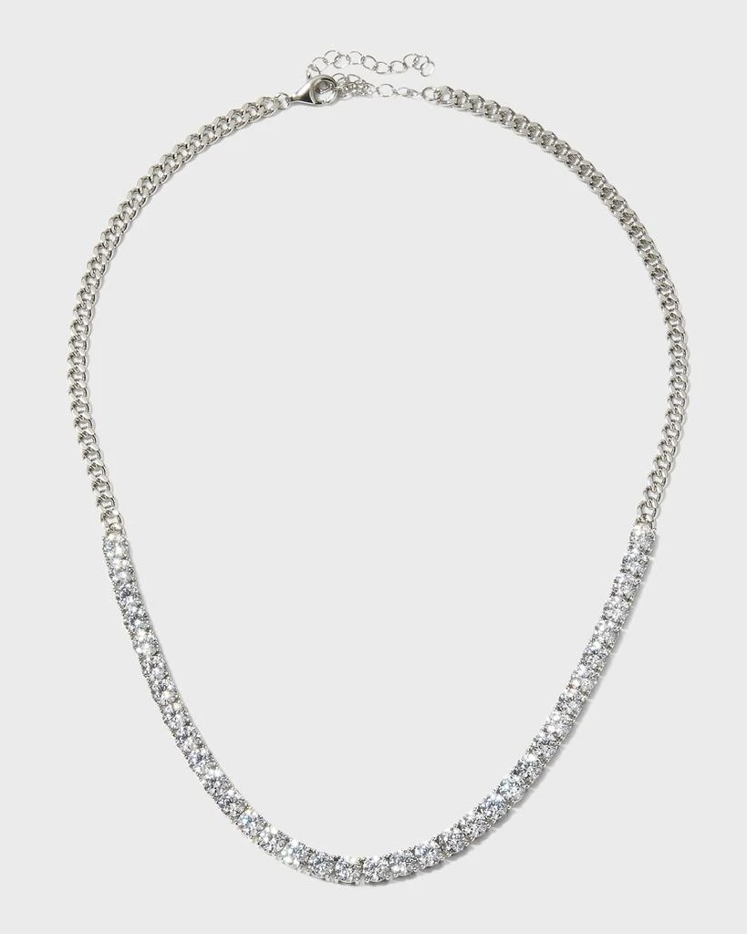 商品Golconda by Kenneth Jay Lane|Round Cubic Zirconia and Chain Necklace, 5.0tcw,价格¥4591,第1张图片