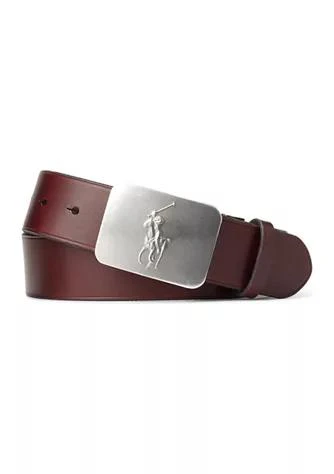 商品Ralph Lauren|Ralph Lauren Big Plaque Brown Belt,价格¥263,第1张图片详细描述