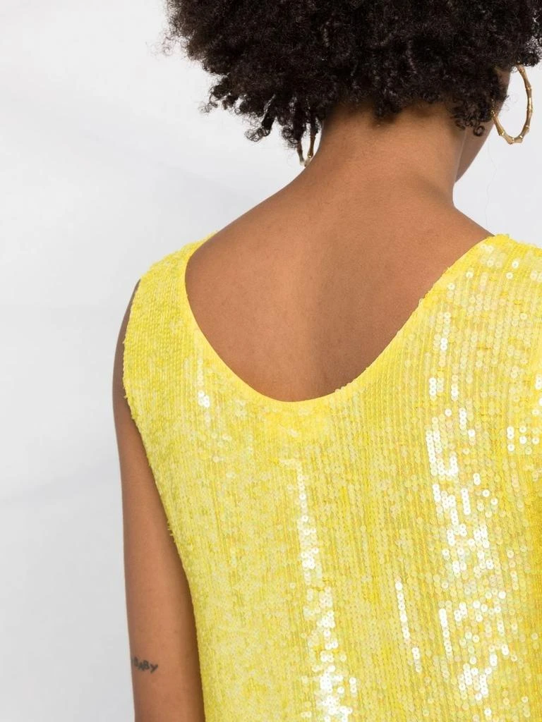 商品Parosh|PAROSH sequinned tank top yellow,价格¥1975,第3张图片详细描述