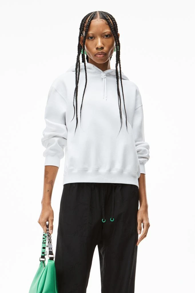 商品Alexander Wang|PUFF LOGO HOODIE IN STRUCTURED TERRY,价格¥1490,第2张图片详细描述