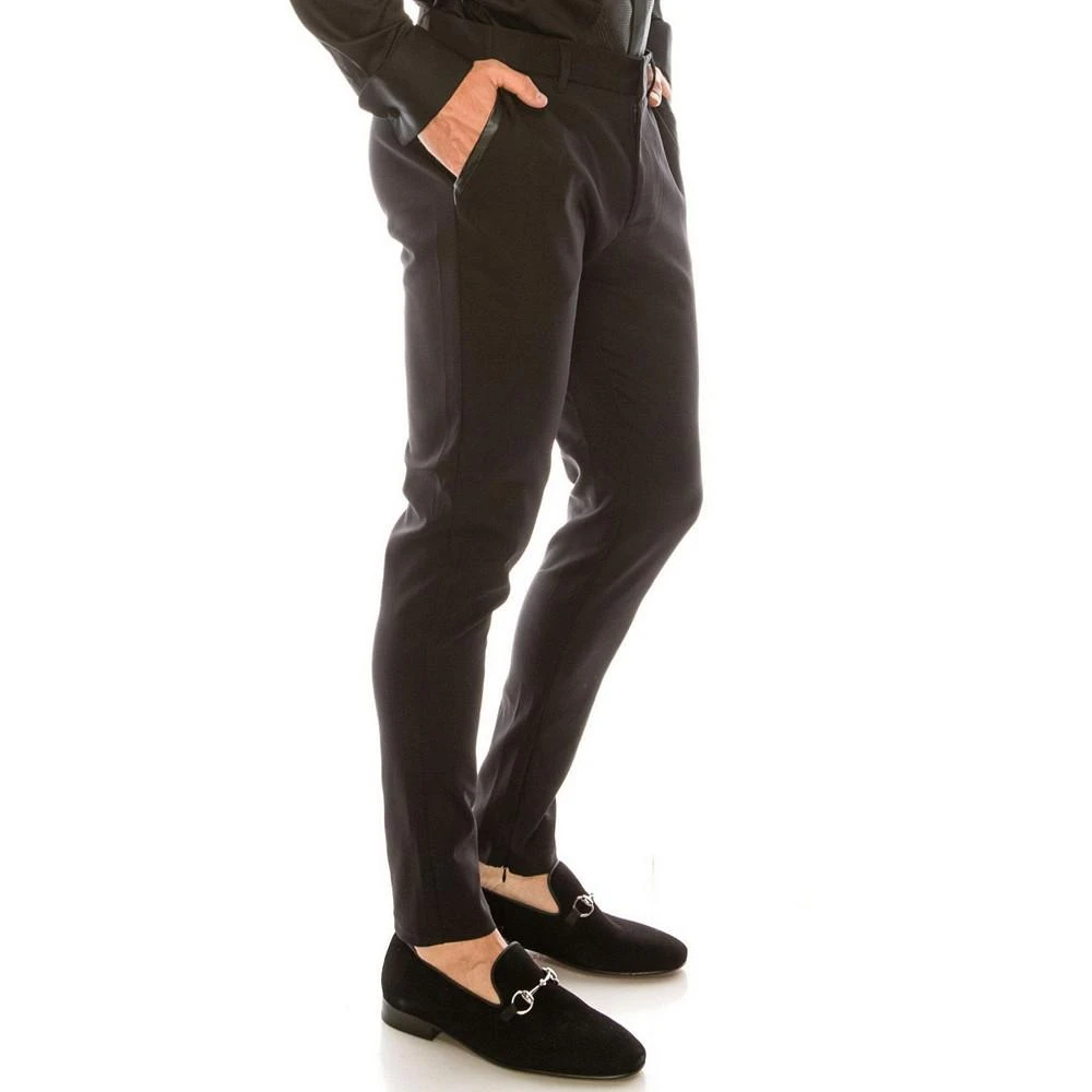 商品RON TOMSON|Men's Modern Leather Trim Tapered Trousers,价格¥1113,第2张图片详细描述