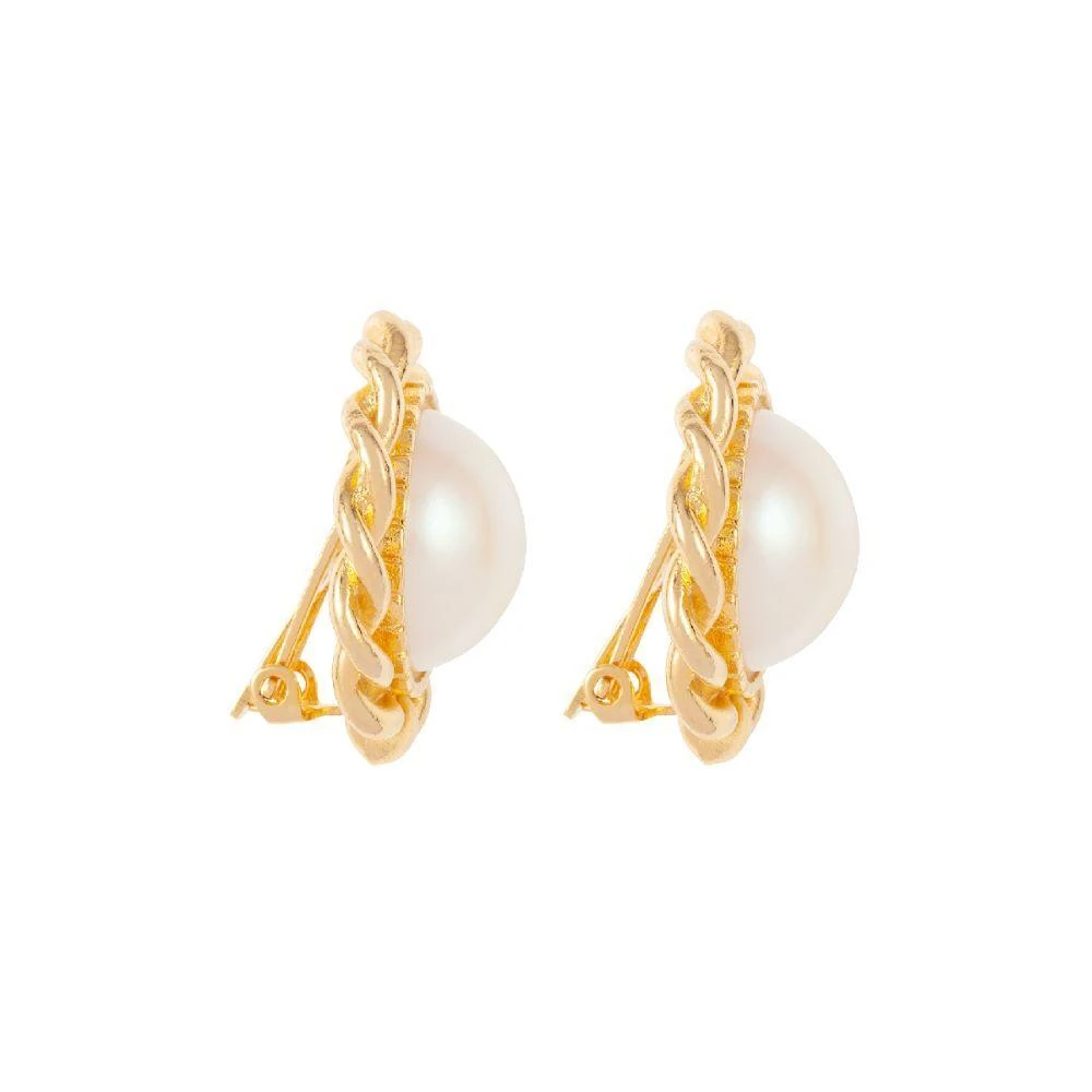 商品Susan Caplan Vintage|1980s vintage round faux pearl clip-on earrings,价格¥682,第2张图片详细描述