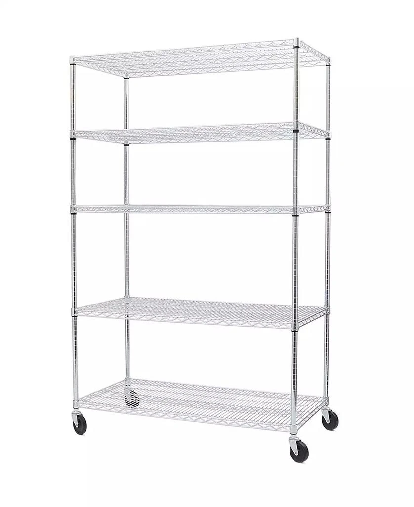 商品Seville Classics|UltraDurable 5-Tier NSF Steel Wire Shelving, 48" W x 24" D x 76" H,价格¥2460,第1张图片