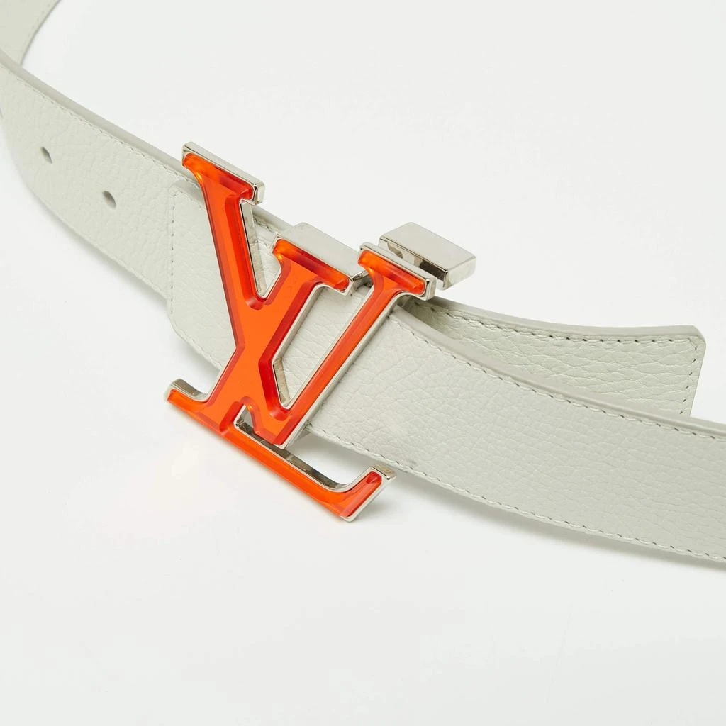 商品[二手商品] Louis Vuitton|Louis Vuitton White/Orange Leather LV Prism Belt 95CM,价格¥4370,第2张图片详细描述
