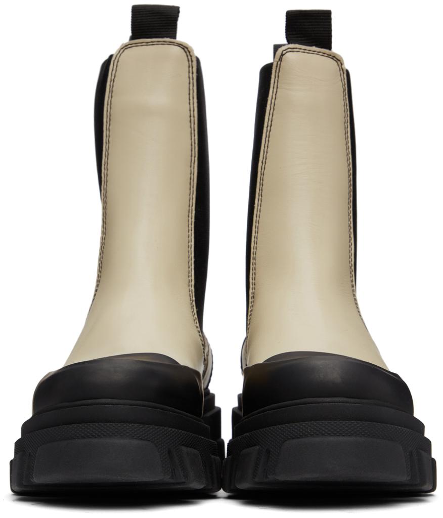 Beige Calfskin Chunky Chelsea Boots商品第2张图片规格展示