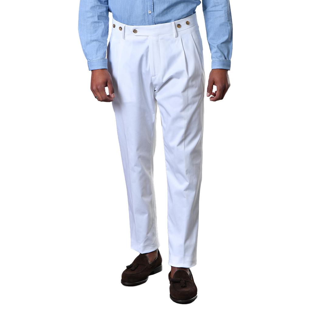 Barber Cotton Trousers/White商品第1张图片规格展示