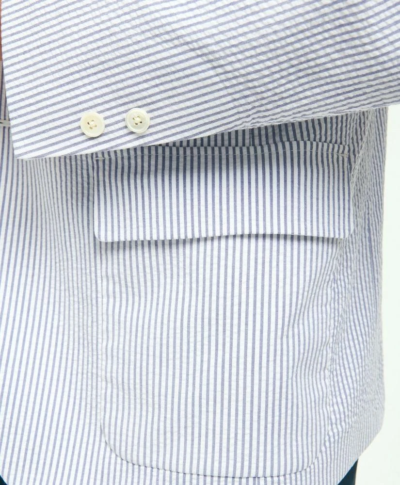 商品Brooks Brothers|Milano Slim-Fit Stretch Cotton Seersucker Sport Coat,价格¥3060,第5张图片详细描述