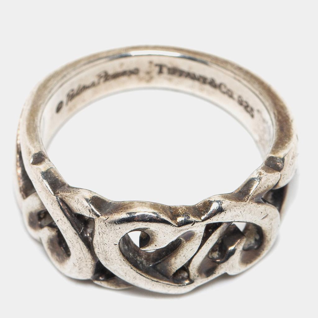 Tiffany & Co. Sterling Silver Paloma Picasso Loving Hearts Band Ring Size EU 51商品第6张图片规格展示