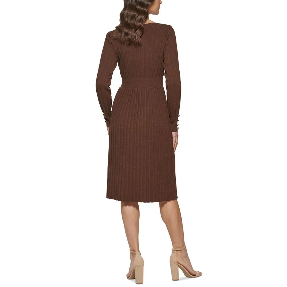 商品Kensie|Women's Pintuck Long-Sleeve Sweater Knit Dress,价格¥596,第2张图片详细描述