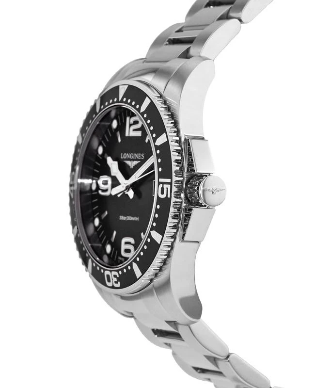商品Longines|Longines HydroConquest Quartz 41mm Black Dial Stainless Steel Men's Watch L3.740.4.56.6,价格¥6622,第3张图片详细描述