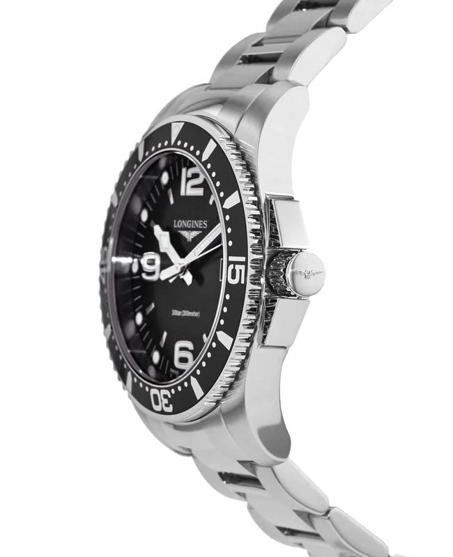 商品Longines|Longines HydroConquest Quartz 41mm Black Dial Stainless Steel Men's Watch L3.740.4.56.6,价格¥6681,第3张图片详细描述