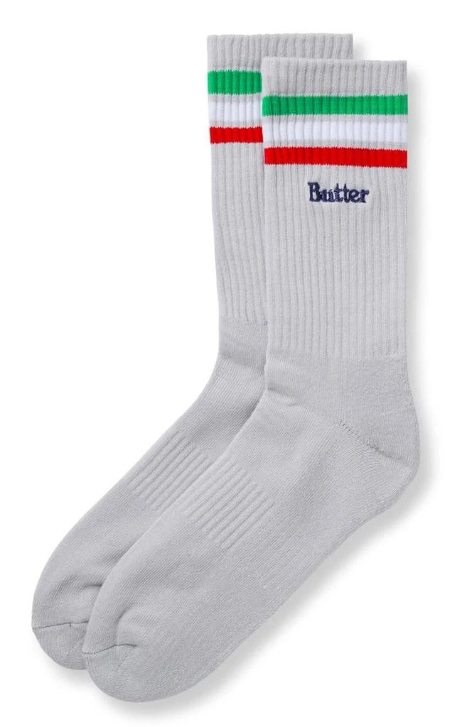 商品Butter Goods|Stripe Socks - Grey,价格¥71,第1张图片