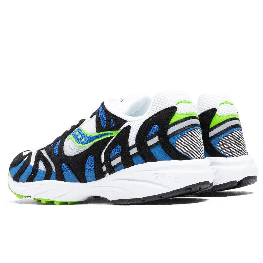 商品Saucony|Grid Azura 2000 OG - White/Blue/Lime,价格¥759,第3张图片详细描述