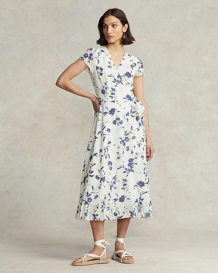 商品Ralph Lauren|Cotton Wrap Dress,价格¥1756,第4张图片详细描述