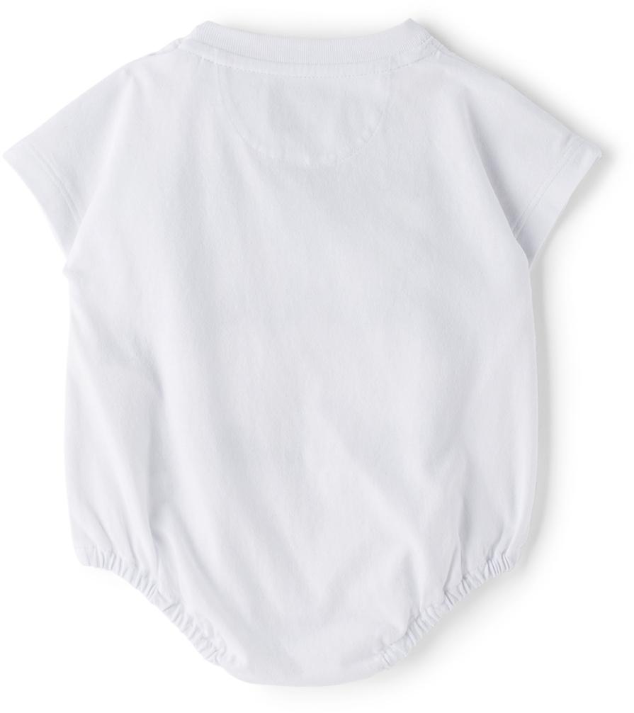 Baby Two-Pack White & Black Floral Bodysuit Set商品第5张图片规格展示