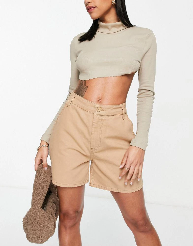 商品ASOS|ASOS DESIGN longline casual short in camel,价格¥156,第3张图片详细描述