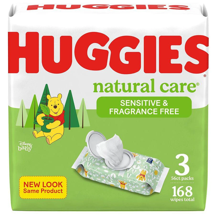 商品Huggies Natural Care|Sensitive Baby Wipes Flip-Top Packs Fragrance Free,价格¥82,第3张图片详细描述