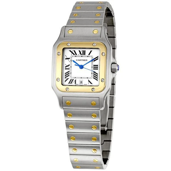 商品[二手商品] Cartier|Pre-owned Cartier Santos White Dial Men's Watch W20011C4,价格¥35900,第1张图片