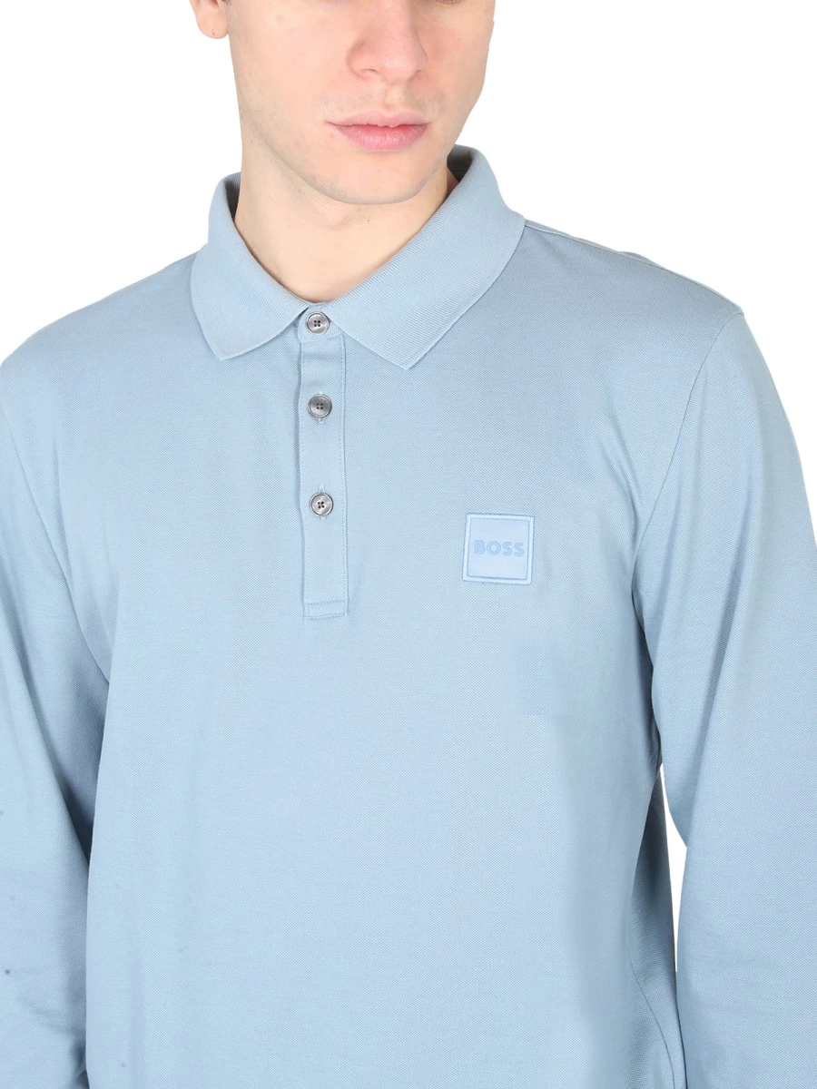 商品【商品预售7天】 Hugo Boss|Hugo Boss 男士POLO衫 5047268110242645451 蓝色,价格¥561,第5张图片详细描述