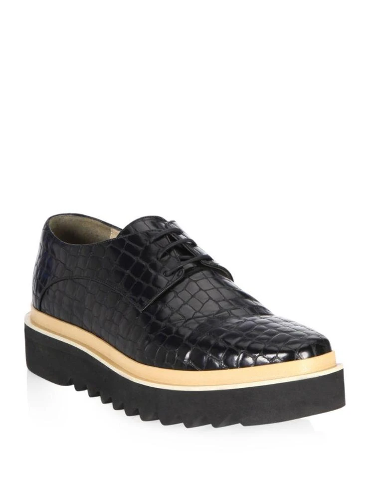 商品Stella McCartney|Croc Lace-Up Creeper Derbys,价格¥4853,第1张图片