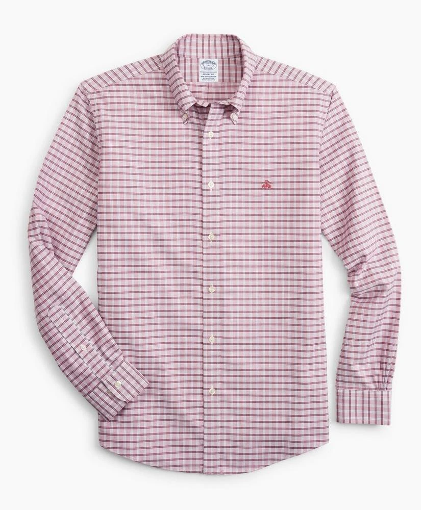 商品Brooks Brothers|Stretch Regent Regular-Fit  Sport Shirt, Non-Iron Check,价格¥245,第1张图片