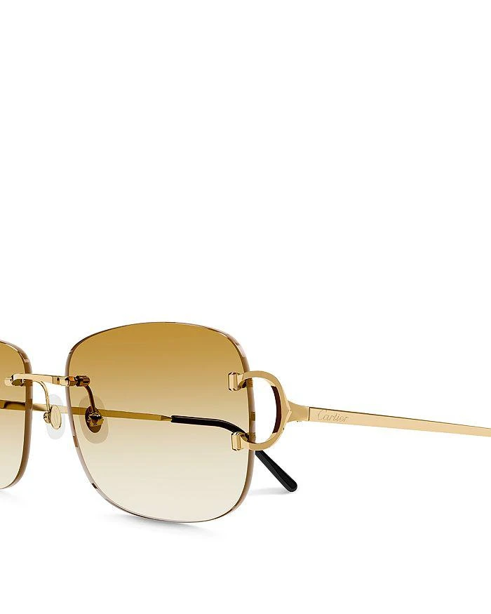 商品Cartier|Signature C 24K Gold Plated Rimless Sunglasses,价格¥9316,第4张图片详细描述