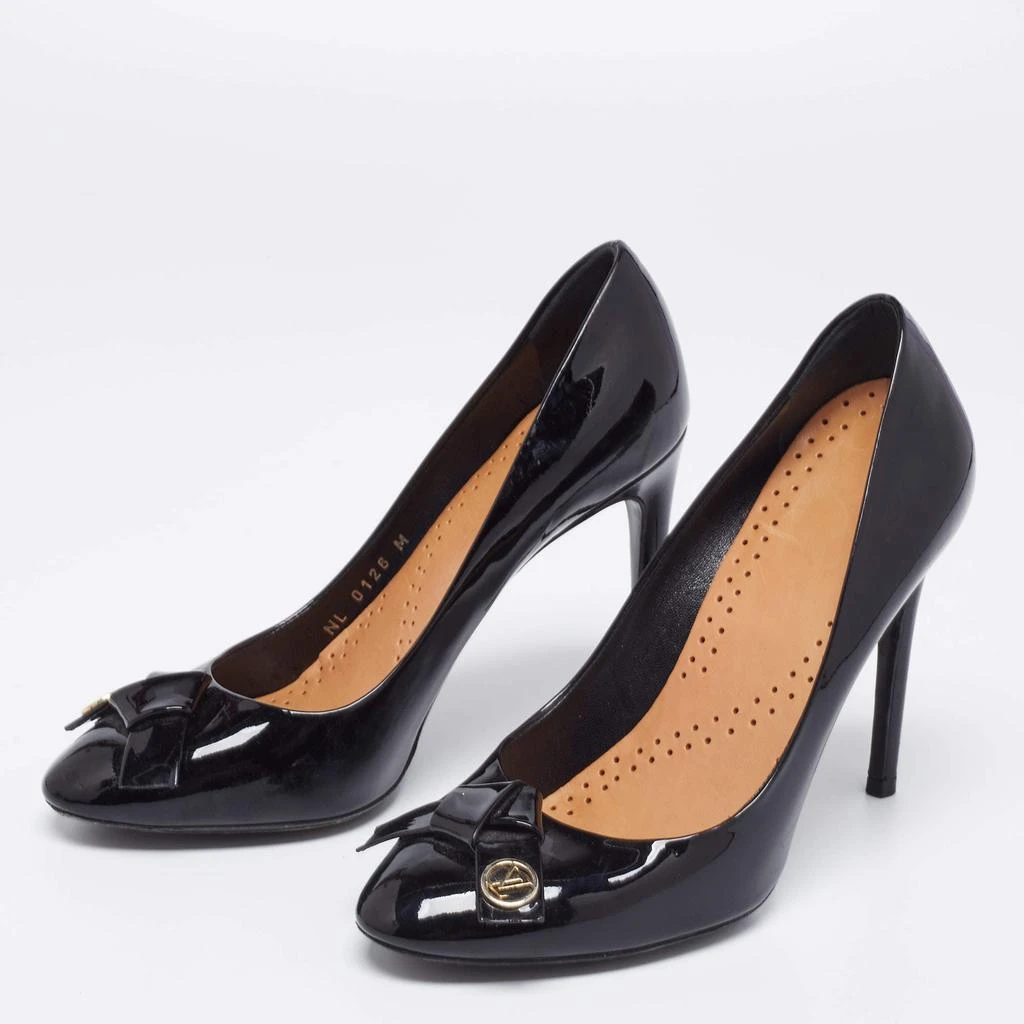 商品[二手商品] Louis Vuitton|Louis Vuitton Black Patent Leather Fiance Pumps Size 36.5,价格¥2689,第2张图片详细描述